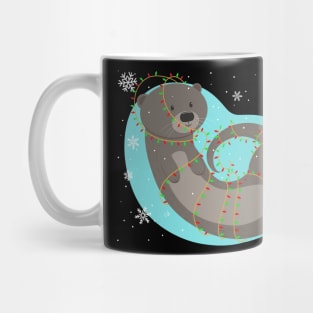 Otter Christmas Mug